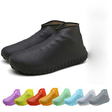 2020 Chaussures de pluie Couverture de chaussures de pluie durable Les chaussures de course en silicone couvre la pluie noire